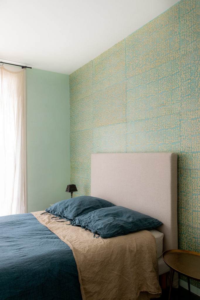 chambre-papier peint-couleur-vert-CROZATIER